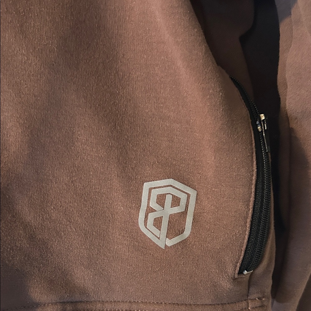 Born Primitive Brown Cropped Hoodie with Logo - Picture 2 of 6